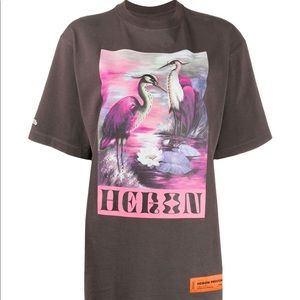 Dark grey Heron Preston bird T-shirt